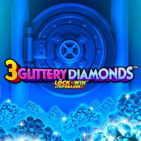 Logo of 3 Glittery Diamonds from PearFiction Studios at Spinational Casino