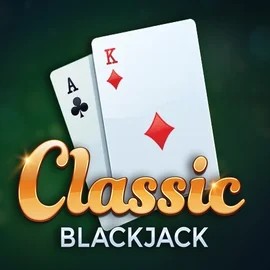 Classic Blackjack online game logo by Red Tiger Gaming on spinational.eu.com