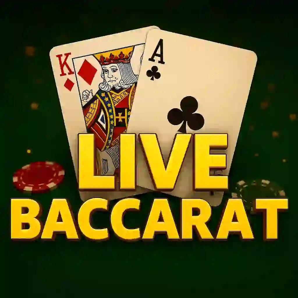 Live Baccarat by Evolution, showcased at spinational.eu.com – game logo